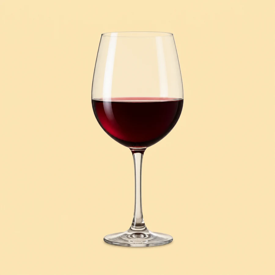 Glas rode wijn bij Frankies