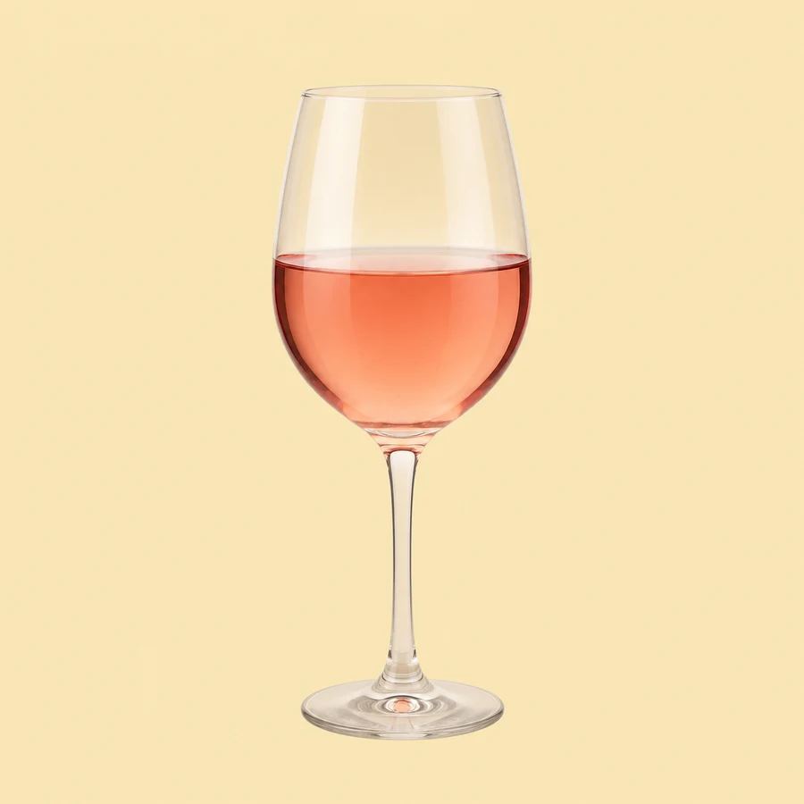 Glas rosé wijn bij Frankies