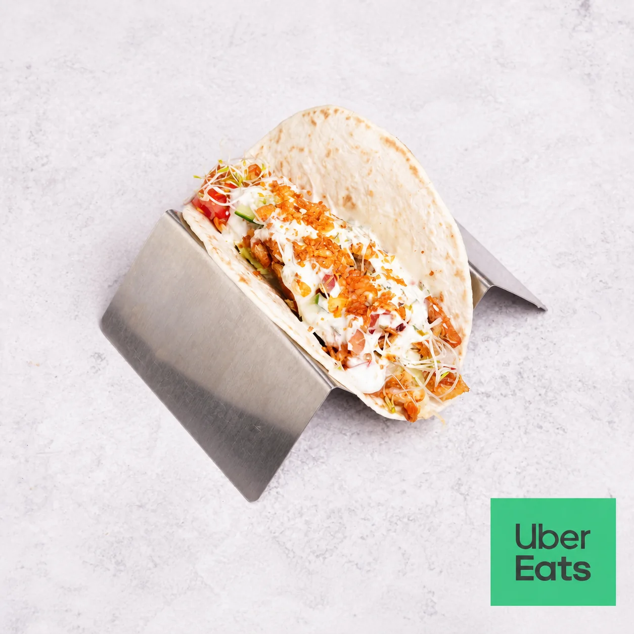 Taco met verschillende toppings