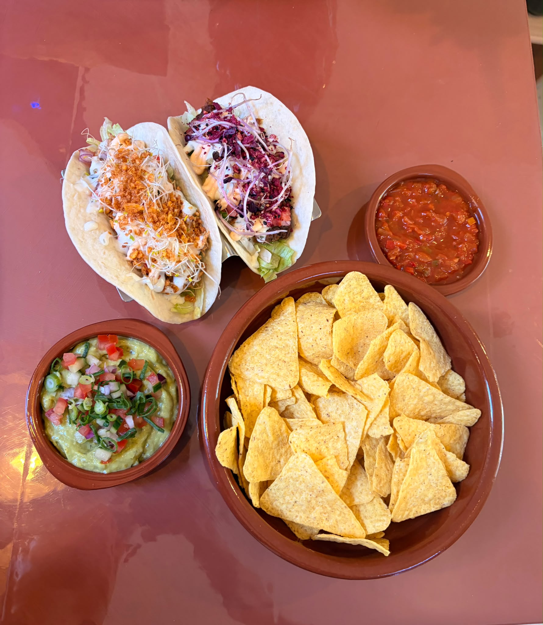 Tacos, nachos en dips om te delen